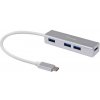 Equip Hub 4 porty USB 2.0 hub strieborná; 128958