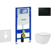 Geberit Duofix - Set predstenovej inštalácie, kompaktného klozetu Oudee Vortex a dosky softclose, tlačidlo Sigma01, čierna SANI11CA5139