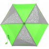 Detský skladací dáždnik Step by Step s reflexnými obrázkami, Neon Green