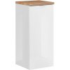 Comad Capri White skrinka 35x35x80 cm bočné závesné biela-dub CAPRI-WHITE-811B-FSC