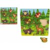 Teddies Vkládačka dřevěná Moje první zvířátka lesní 6 ks 22,5x22,5x2,5 cm 12m+ MPZ, 512020