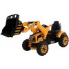 Mamido elektrický traktor s radlicou žltá