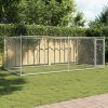 vidaXL Klietka pre psa s dvierkami šedá 4x2x1,5 m pozinkovaná oceľ 3209578