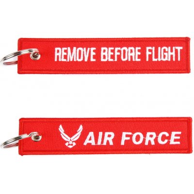 Prívesok na kľúče Fostex Remove before flight Air Force červený