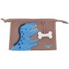 Dino World Kosmetická taštička Hnědá, modrý T-rex