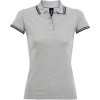 SOL's Collection Polokošile Pasadena Women, piqué, krátký rukáv, dámská COT250578w0202-grey melang M Melír šedá/navy