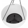 Kvetináč Strend Pro Modern, visiaci, závesný, biely, 26x16cm, s retiazkou a vešiakom