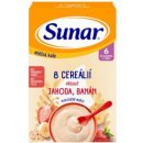 Sunar mliečna kaša s 8 cereáliami jahoda, banán 210 g