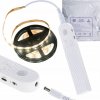 KIK KX4942 LED pásik s detektorom pohybu napájaný batériou USB 2M teplá biela