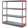 REGÁL PLASTOVÝ Tytan-4 138x150x46 PVC Povrchová úprava: Červená Wamar Sosenka