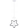 Candellux Bielo-čierny závesný luster Star pre žiarovku E27 31-12005
