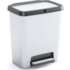 Odpadkový kôš KIS COMPATTA RECYCLING STYLE 20 + 20L stříbrný