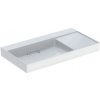 Geberit ONE - Umývadlo, 90x48x14 cm, skrytý prepad, bez otvoru na batériu, vodorovný odtok, KeraTect, biela 505.042.00.1