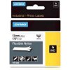 Dymo Rhino 18488, S0718100, 12mm x 3,5m čierna tlač / biely podklad, originálna páska
