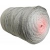 Polyesterová priadza plochá 5mm/220m ombré klbko grey