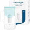 Sklenená filtračná kanvica Wessper D2 BOROSILICATE 3l mätová + filter