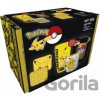 CurePink Dárkový set Pokémon Pikachu Keramický hrnek sklenice 2 tácky sklenice hrnek tácky 10 cm GFB0077 315 ml 10 x 500 ml