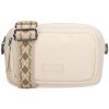 Beagles dámska crossbody kabelka Malaga s dekoratívnym popruhom - krémová
