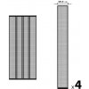Záves na dvere proti hmyzu 4 ks pásikov max. 100 x 220 cm čierny