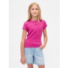 GAP Detské rebrované tričko s logom Ružová L Ružová Ružová