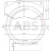 Sada brzdových platničiek kotúčovej brzdy A.B.S. 36490