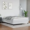 Box spring postel s matrací bílá 140x200 cm umělá kůže Bílá 3144262