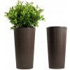Kvetináč plast hnedý HowHomely 29,5 cm x 29,5 x 57,1 cm