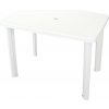 Prolenta Maison Exclusive Záhradný stôl biely 101 x 68 x 72 cm plast