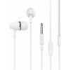 Slúchadlá Hoco Wire Earphones Jack 3,5 mm With Microphone M34 White