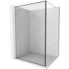 MEXEN/S - Kioto Sprchová zástena WALK-IN 50 x 200, čierny vzor 8 mm, nikel kefovaná 800-050-101-97-70