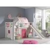 Vipack Detská posteľ so šmýkačkou pre dievčatá biela Pino