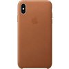 Apple puzdro plastové Apple iPhone XS Max Leather Case Saddle Br