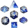 Chessex Sada kostek Chessex Gemini Blue-Steel/White Polyhedral 7-Die Set