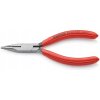 Polguľaté cvikacie kliešte 125 mm počiernené KNIPEX 25 01 125