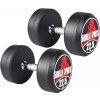 Gorilla Sports Jednoručné činky červeno/biele, 2 x 22,5 kg