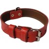 Palkar Obojok z kože hladenice pre psov 75 cm × 30 mm červený