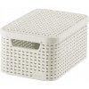 CURVER úložný box RATTAN S, 29,1 x 19,8 x 14,2 cm, biely, 03617-885