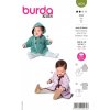 Strih Burda 9270 - Kabátik s kapucňou a župan pre bábätko v dvojakom prevedení (v angličtine)