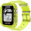 AppleKing puzdro s transparentným remienkom pre Apple Watch 45mm / 44mm / 42mm - neónovo žlté - možnosť vrátiť tovar ZADARMO do 30tich dní