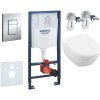 GROHE Rapid SL 6v1 - prvok pre závesné WC, stavebná výška 113 cm + nástenná prípojka + závesné WC DirectFlush a Softclose sedátko VILLEROY & BOCH Subway 2.0 + ovládacie tlačidlo Skate Cosmopolitan (ch