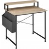 Obdĺžnikový písací stôl TecTake 80 x 55 x 90 cm dub sonoma