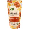 Bio naturell krémové mydlo honey & milk náhradná náplň 460 ml