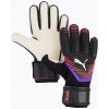 Brankárske rukavice PUMA Future Pro Hybrid puma black/glowing red/purple glimmer
