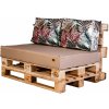 Golden Garden Paletové sedenie GG133 podsedák a vankúš 120cm x 80cm x 15cm capuccino kvety