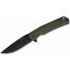 Vega Ruike P801-G Green & Black vreckový nôž 8,6 cm, Black Stonewash, zelená, G10, oceľ