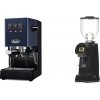 Gaggia New Classic E24, blue + Eureka Helios 75, black