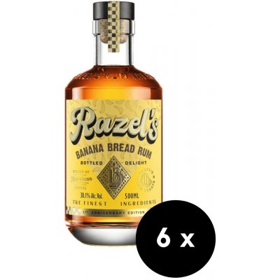 Razel’s Banana Bread Rum 38,1% (set 6 x 0.5 L)