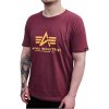 Alpha Industries Basic T-Shirt Burgundy tričko pánske Farba: bordová, Veľkosť: M