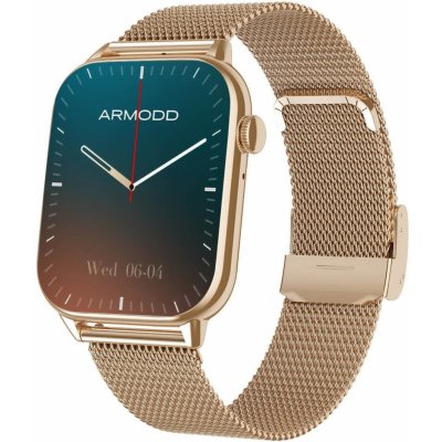 Chytré hodinky ARMODD Prime rose gold, kovový + silikónový remienok (9107)