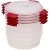 Joseph Joseph Nest Lock sada okrúhlych úložných dóz na potraviny 1 l, červená, 1000012